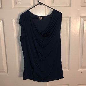 Worthington Navy Blue Top - Short Sleeve